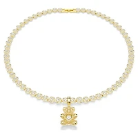 Idyllia charm, Mixed cuts, Teddy, Gold tone, Gold-tone plated by SWAROVSKI