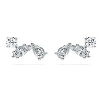 Galaxy stud earrings, Lab-grown diamonds 0.5 ct tw, Mixed shapes, Sterling silver by SWAROVSKI
