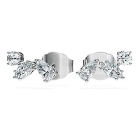 Galaxy stud earrings, Lab-grown diamonds 0.5 ct tw, Mixed shapes, Sterling silver by SWAROVSKI
