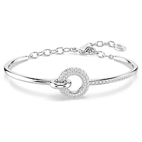 Dextera bangle, Round cut, White