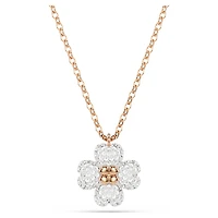 Latisha pendant, Pavé, Clover, Multicoloured, Rose gold-tone plated by SWAROVSKI
