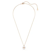 Latisha pendant, Pavé, Clover, Multicoloured, Rose gold-tone plated by SWAROVSKI