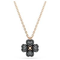 Latisha pendant, Pavé, Clover, Multicoloured, Rose gold-tone plated by SWAROVSKI