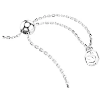Lifelong bracelet, Pavé, Bow, White, Rhodium plated by SWAROVSKI