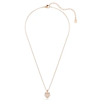 One pendant, Heart cut, Pavé, Heart, Pink, Mixed metal finish by SWAROVSKI