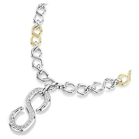 Dextera strandage, Round cut, White, Mixed metal finish by SWAROVSKI