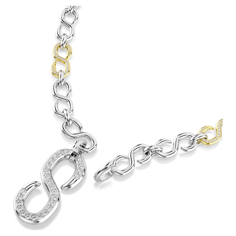 Dextera strandage, Round cut, White, Mixed metal finish by SWAROVSKI