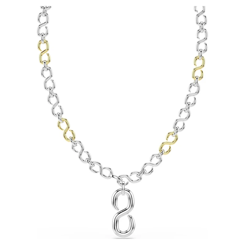 Dextera strandage, Round cut, White, Mixed metal finish by SWAROVSKI