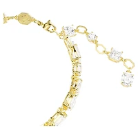 Mesmera bracelet, Mixed cuts, White, Gold-tone plated by SWAROVSKI