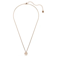Constella pendant, Round cut, Dancing stone, Pink, Rose gold-tone plated by SWAROVSKI
