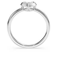 Eternity solitaire ring, Lab-grown diamonds 0.5 ct tw, Heart shape, Sterling silver by SWAROVSKI