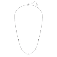 Octagon necklace, Lab-grown diamonds 0.7 ct tw, Round shape, Sterling silver by SWAROVSKI