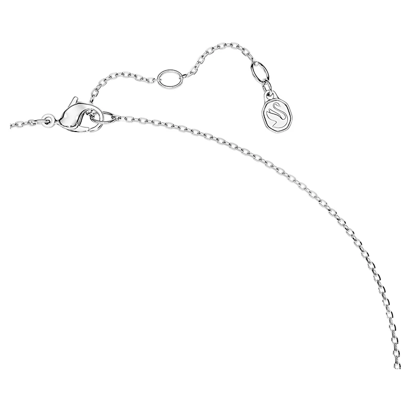 Octagon necklace, Lab-grown diamonds 0.7 ct tw, Round shape, Sterling silver by SWAROVSKI