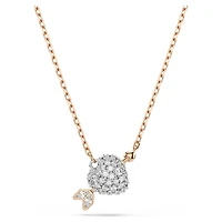 Idyllia set, Mixed cuts, Heart with arrow, White, Rose gold-tone plated by SWAROVSKI
