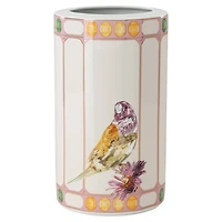 Idyllia vase, Porcelain, Crystal print motif, Bird, Multicoloured by SWAROVSKI