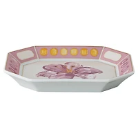 Idyllia tray, Porcelain, Crystal print motif, flower, Small, Pink by SWAROVSKI