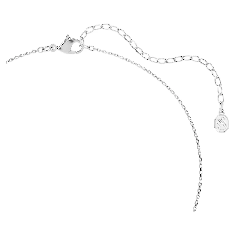 Symbolica pendant, Round cut, Pavé, Horseshoe, Blue, Rhodium plated by SWAROVSKI