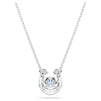 Symbolica pendant, Round cut, Pavé, Horse shoe, Blue, Rhodium plated by SWAROVSKI