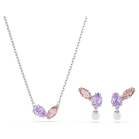 Ariana Grande x Swarovski set, Mixed cuts, Multicoloured, Rhodium plated by SWAROVSKI