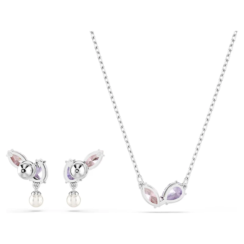 Ariana Grande x Swarovski set, Mixed cuts, Multicoloured, Rhodium plated by SWAROVSKI