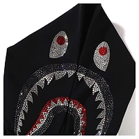 A BATHING APE® Shark Hooded Varsity Jacket, Black and white by SWAROVSKI
