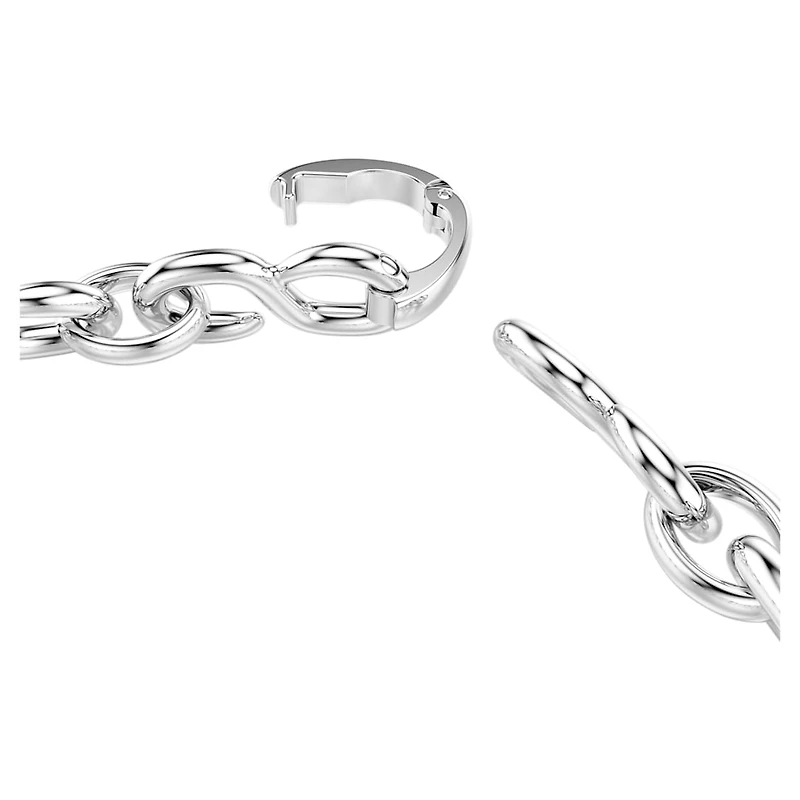 Dextera bracelet, Round cut, White, Rhodium plated by SWAROVSKI