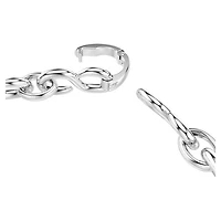 Dextera bracelet, Round cut, White, Rhodium plated by SWAROVSKI