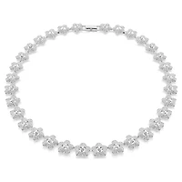 Ariana Grande x Swarovski necklace, Round cut, Flower, White, Rhodium plated by SWAROVSKI