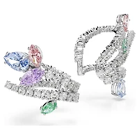 Ariana Grande x Swarovski ear cuffs, Mixed cuts, Multicoloured, Rhodium plated by SWAROVSKI