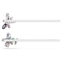 Ariana Grande x Swarovski hair pin, Mixed cuts, Dragonfly, flower, Multicoloured, Rhodium plated by SWAROVSKI