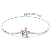 Ariana Grande x Swarovski bracelet, Mixed cuts, Flower, Multicoloured, Rhodium plated by SWAROVSKI