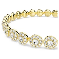 Una Angelic bracelet, Round cut, White, Gold-tone plated by SWAROVSKI