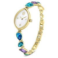 Gema watch, Crystal bracelet, Gold tone, Gold-tone finish by SWAROVSKI