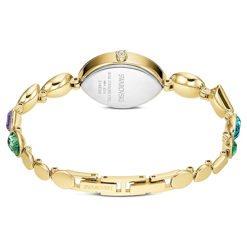 Gema watch, Crystal bracelet, Gold tone, Gold-tone finish by SWAROVSKI