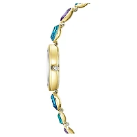Gema watch, Crystal bracelet, Gold tone, Gold-tone finish by SWAROVSKI