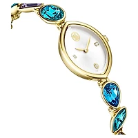 Gema watch, Crystal bracelet, Gold tone, Gold-tone finish by SWAROVSKI