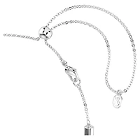 Dextera necklace, Round cut, White, Stainless steel by SWAROVSKI