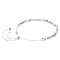 Dextera necklace, Round cut, White, Stainless steel by SWAROVSKI