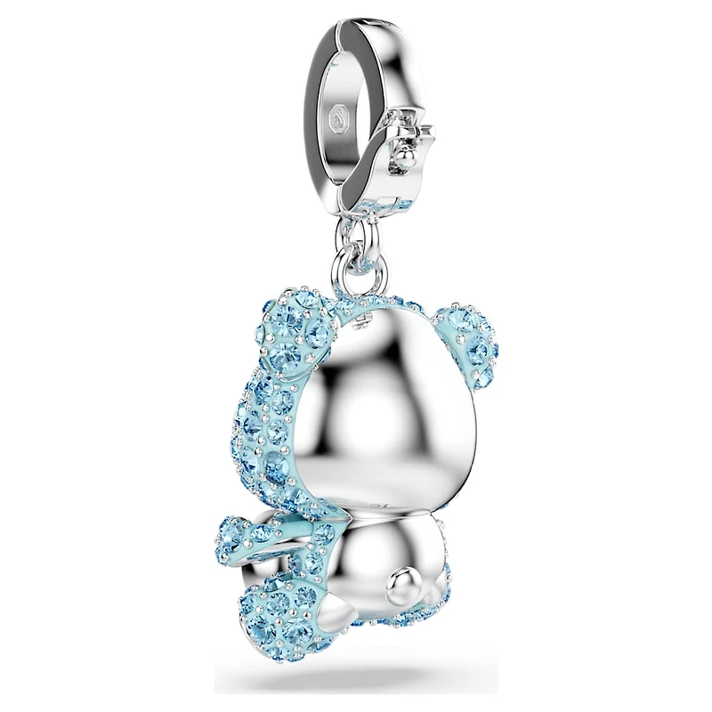 Idyllia charm, Mixed cuts, Teddy, Blue, Rhodium plated by SWAROVSKI