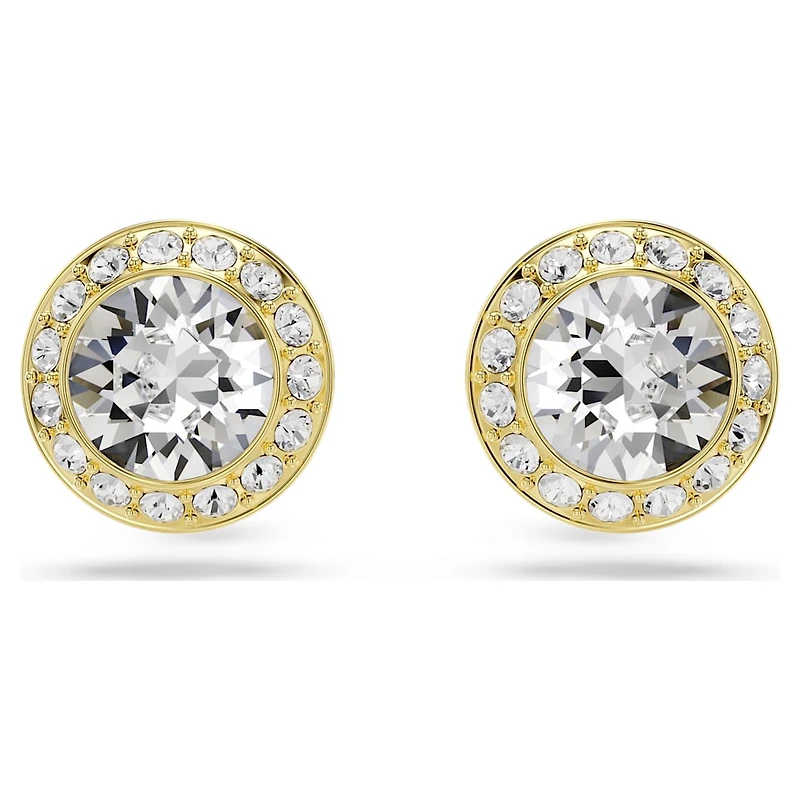 Una Angelic set, Set (3), Round cut, White, Gold-tone plated by SWAROVSKI