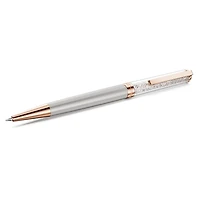 Crystalline ballpoint pen, Gray, Gray lacquered, Rose gold-tone plated by SWAROVSKI