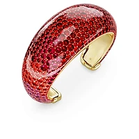 Idyllia cuff, Red, Gold-tone plated by SWAROVSKI