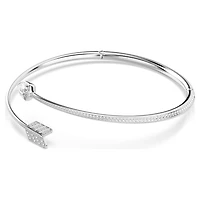 Idyllia choker, Mixed cuts, Arrow, White, Rhodium plated by SWAROVSKI