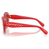 Sunglasses, Cat-eye shape, SK6060, Red by SWAROVSKI