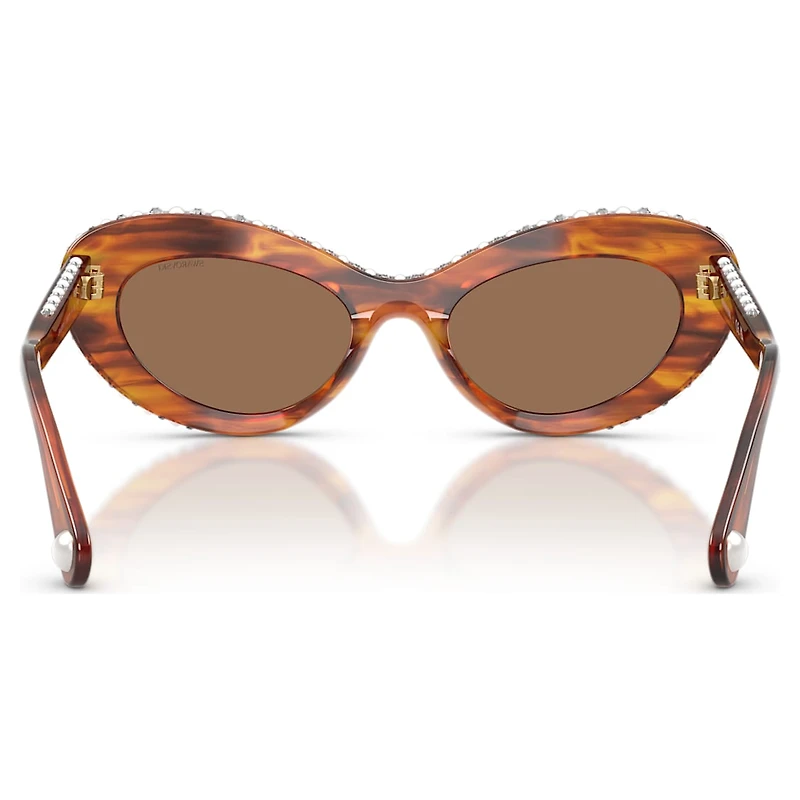 Sunglasses, Cat-Eye shape, SK6061U, Brown by SWAROVSKI