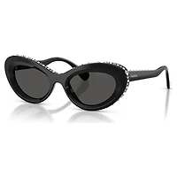 Sunglasses, Cat-Eye shape, SK6061U, Black by SWAROVSKI