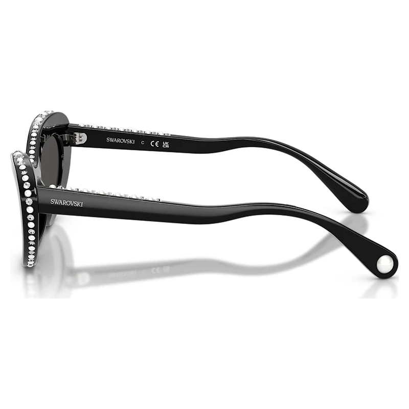 Sunglasses, Cat-Eye shape, SK6061U, Black by SWAROVSKI