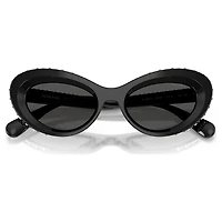 Sunglasses, Cat-eye shape, SK6061U, Black by SWAROVSKI