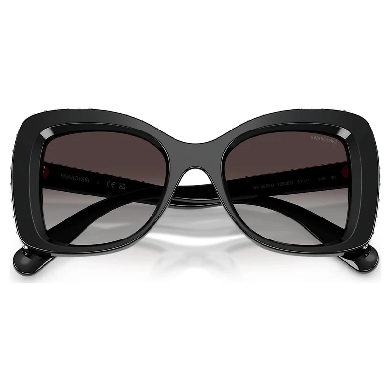 Sunglasses, Butterfly shape, SK6062U, Black by SWAROVSKI