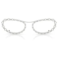Sunglasses, Oval shape, 2 in 1 clip-on, SK7044, Silver Tone by SWAROVSKI